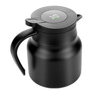 Homealexa Vacuum Teapot with Infuser, Strainers for Loose Tea, Stainless Steel Coffee Pot with Temperature Display, 800ML, Black, 2169304