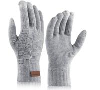 Homealexa Winter Gloves Touchscreen Gloves Knitted Finger Gloves Sport Warm and Windproof Winter Gloves for Skiing Cycling and SMS, Geeinget for Ladies and Mens