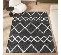 homeart Area Rug - Super Soft Geometric Shaggy Rugs For The Living Rooms, Bedrooms And Kitchen - Modern, Easy To Clean Carpet(Herringbone Smoky Grey - 120x170 cm)