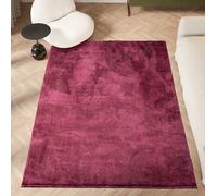 homeart Area Rugs - Soft, Short Pile Monochrome Carpets - Anti-Slip Backing, Machine Washable, Modern Fluffy Rugs for Living Room, Bedroom, Kitchen, Entrance - Bordeaux, 140x200 cm
