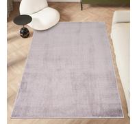 homeart Area Rugs - Soft, Short Pile Monochrome Carpets - Anti-Slip Backing, Machine Washable, Modern Fluffy Rugs for Living Room, Bedroom, Kitchen, Enterance - Grey, 60x110 cm