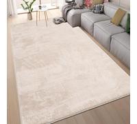 homeart Area Rugs - Soft, Short Pile Monochrome Carpets - Anti-Slip Backing, Machine Washable, Modern Fluffy Rugs for Living Room, Bedroom, Kitchen, Entrance - Cream, 140x200 cm