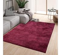 homeart Area Rugs - Soft, Short Pile Monochrome Carpets - Anti-Slip Backing, Machine Washable, Modern Fluffy Rugs for Living Room, Bedroom, Kitchen, Entrance - Bordeaux 80x150 cm