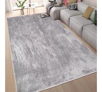 homeart Area Rugs - Soft, Short Pile Monochrome Carpets - Anti-Slip Backing, Machine Washable, Modern Fluffy Rugs for Living Room, Bedroom, Kitchen, Entrance - Grey, 200x290 cm