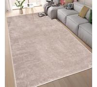 homeart Area Rugs - Soft, Short Pile Monochrome Carpets - Anti-Slip Backing, Machine Washable, Modern Fluffy Rugs for Living Room, Bedroom, Kitchen, Entrance - Brown, 80x150 cm