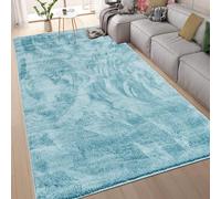 homeart Area Rugs - Soft, Short Pile Monochrome Carpets - Anti-Slip Backing, Machine Washable, Modern Fluffy Rugs for Living Room, Bedroom, Kitchen, Entrance - Turquoise, 80x150 cm