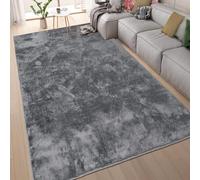 homeart Area Rugs - Soft, Short Pile Monochrome Carpets - Anti-Slip Backing, Machine Washable, Modern Fluffy Rugs for Living Room, Bedroom, Kitchen, Entrance - Anthracite, 200x290 cm