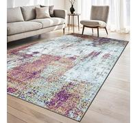 homeart Marlow Modern Abstract Area Rug Super Soft Sustainable Neutral Woven Carpet Bold Patterned Design Durable Indoor Rug for Living Room Bedroom Entrance Kid Pet Friendly Duck Egg Blue 80x150