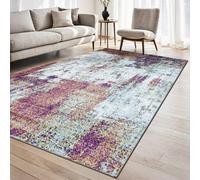 Homeart Marlow Modern Abstract Area Rug Super Soft Sustainable Neutral Woven Carpet Bold Patterned Design Duck Egg Blue 120X170
