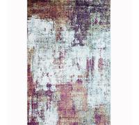 Homeart Marlow Modern Abstract Area Rug Super Soft Sustainable Neutral Woven Carpet Bold Patterned Design Duck Egg Blue 60X110