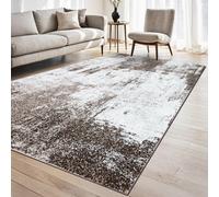 Homeart Marlow Modern Abstract Area Rug Super Soft Sustainable Neutral Woven Carpet With Bold Patterned Brown 120X170
