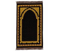 homeart Muslim Prayer Rug, Soft Plush Thin Islamic Prayer Mat, Janamaz, Sajada, Praying Carpet, Islamic Gift for Men & Women, Ramadan Eid Hajj Gift, Taif Pattern, Brown Cacao
