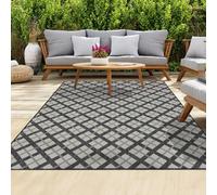 Homeart Outdoor Rugs Easy Cleaning Area Rugs For Balcony,garden,picnic,uv Weather Resistant Anthracite Cream 120 X 170 Cm