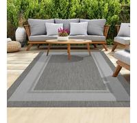 Homeart Outdoor Rugs Easy Cleaning Area Rugs For Balcony,garden,picnic,uv Weather Resistant D.grey Cream,120X170-Mc
