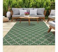Homeart Outdoor Rugs Easy Cleaning Area Rugs For Balcony,garden,picnic,uv Weather Resistant Green Cream Classic, 120 X 170 Cm