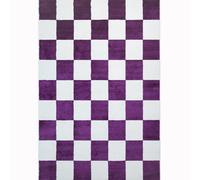 Homeart Plaid Area Rug Super Soft & Sustainable Woven Carpet With Modern Checkered Design Liliac 60X110