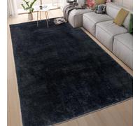 Homeart Soft Area Rugs, Anti-Slip, Machine Washable Fluffy Carpet For Living Room Bedroom Kitchen, Black, 60X110 Cm