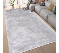 Homeart Soft Area Rugs, Anti-Slip, Machine Washable Fluffy Carpet For Living Room Bedroom Kitchen, Light Grey, 80X150 Cm
