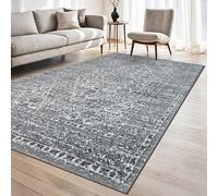 homeart Traditional Area Rug - Super Soft & Sustainable Woven Neutral Carpet with Classic Timeless Design Durable Indoor Rug for Living Room Bedroom & Kitchen Kid & Pet Friendly Medium Grey 160x230