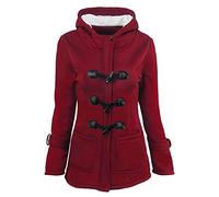 HOMEBABY Ladies Warm Wool Windbreaker Long Coat Jacket Trench Cardigans Shawl Women Batwing Sleeve Winter Thick Cashmere Poncho Sweater Coat Plus Size UK 8-24 Wine Red