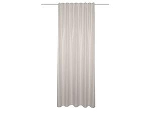 HOMEbasics 085980-1101 Combination Band Curtain Oxford Plain Decorative Fabric Linen Structure Natural 225 x 135 cm