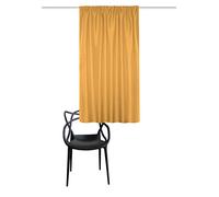 HOMEbasics Eskimo 085960 Blackout Curtain with Thermal Function, Colour: Curry, Size: 145 x 135 cm