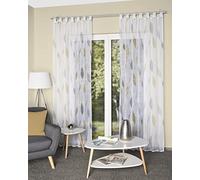 HOMEbasics - Printed Voile Curtain Paolo - Ideal for Stylish Living Rooms - Easy Assembly