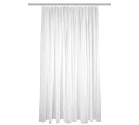 HOMEbasics Sablio 41600 Curtain Transparent Sablé Effect Pleated Tape 1:3 cm Colour: White Number 1 x 160 x 600 cm