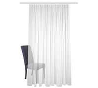 HOMEbasics Sablio 41600 Curtain Transparent Sablé Effect Pleated Tape 1:3 cm Colour: White Number 1x 225 x 450 cm
