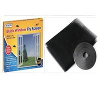 Homebay® DIY Insect Mesh Fly Screens for Windows Nets to Keep Bugs Out | Cut to Size | 130cm x 150cm | with Self-Adhesive Hook & Loop Strip