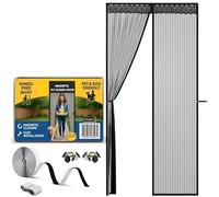 Homebay® Magnetic Fly Screen for Doors, Heavy Duty Hands-Free Automatic Closure, No-Drill Easy Installation, Child & Cat Friendly Fly Door Net Curtains for Insects & Bugs (110 x 210cm)
