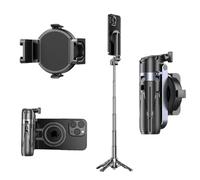 HomeBeyond Magnetic Phone Tripod, 18.7" Selfie Stick with Rechargeable Remote & 2-in-1 Magnetic Holder for iPhone Magsafe, Portable Stand for Recording & Travel, Compatible with iPhone & Android