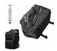HomeBeyond Vacuum Backpack Travel, Carry-On Size Travel Backpack with Vacuum System & Manual Pump, Fits 14” Laptop with Shoe Compartment, Water-Resistant Casual Daypack Backpacks