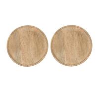 Homebia Designs Natural Wooden Chargers for Dinner Plates Set of 2 - Elegant 13 Inch Decorative Placemats for Dining Table Décor, Party, Christmas, New Year, Thanksgiving, Easter & Everyday Use