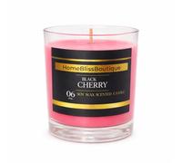 HomeBliss Boutique Black Cherry Scented Candle - Strongly Scented, Long-Lasting Aromatherapy Candle for Home, Relaxation & Stress Relief - Luxury Jar Candle Gift for Women & Men