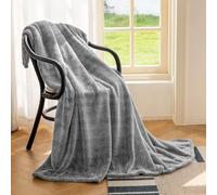 Homebliss Soft Fleece Blanket 270 x 230 cm, King Size fluffy Warm Flannel Throw Blanket - Oeko-TEX® Certified Blanket, Fleece Blanket throws for Sofa and Bed, Soft Blanket - Grey