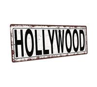 Homebody Accents TM Hollywood Metal Street Sign, Rustic, Vintage