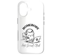 Homebody Anti Social Club Cat Stay Home Socially Awkward Case for iPhone 17