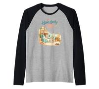 Homebody Life Cute Cozy Cat Introvert Relaxing Lifestyle Raglan Baseball Tee