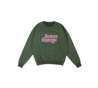 Homeboy Unisex Hardcore Happiness Crew Sweatshirt, Green Washed, M