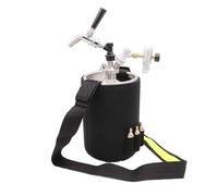 Homebrew Mini Keg Insulated Jacket with Shoulder Belt 2/4/5/10L Comes with co2 Bulb Pockets 8mm Neoprene Portable Barrel Glove(2L)