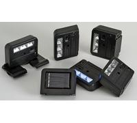 HOMEBRITE Wunder Solar Powered Spotlight - Ultra-Bright 3X LED - Clip-On/Stick-On Outdoor Light for Mailbox, Security Signs, Fence & Deck - Auto Dusk-to-Dawn Sensor