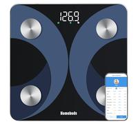 Homebuds Smart Scales for Body Weight, Precision 0.1lb by Our Professional Scale Factory Since 2001, Bluetooth Weighting Scales App Sync 13 Body Fat Scales BMI, Muscle Mass, 400lb, Blue