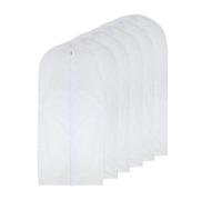 HomeClean Garment Bag Clear 60 x 100cm(24'' x 40'') Suit Bag Moth Proof Garment Bags White Breathable Full Zipper Dust Cover for Suit Dance Clothes Closet Pack of 6