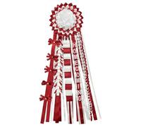 Homecoming Mum Braids 34 inch Red Homecoming Mum Supplies for Back to School Week Dance Party Football Cheerleading Crafts Celebration Supplies