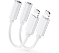 HomeCove 2 Pack Light ning Headphone Adapter Lightning to Jack Adapter Headphone Adapter 3.5 mm Audio Cable Converter 3.5 mm Headphone Jack Adapter for iPhone 14/13/12/11/X/XS Max/XR/8/7