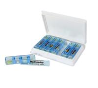 HOMECRAFT 7 Day Pill Organizer - Weekly Medicine Box with 4 Daily Compartments, AM PM Tracker, Large Pill Case, Secure Slide Lids, Easy Open Tablet Dispenser for Medications, Supplements & Travel