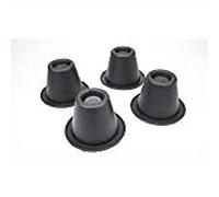 Homecraft 9 cm/3.5 inch Stackable Cone Raisers for BedsSet of Four Lightweight, Moulded Cones Featuring Anti-Slip Pads and Recessed Tops for Secure Fit of Chair or Bed Legs