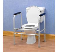 Homecraft Toilet Support Frame, Aluminum, Adjustable Bathroom Safety Support Frame for Elderly, Handicapped and Disabled Users, Home and Clinic Use