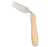 Homecraft Angled Caring Cutlery, Arthritis Aids, For Weak Grip, Easy Grip Eating Utensils for Elderly or Disabled, Right Handed Fork, Ivory, 1 count